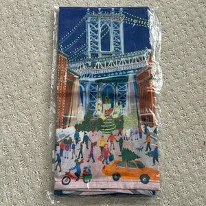 Anthropologie holiday New York City dish towel brand new in package